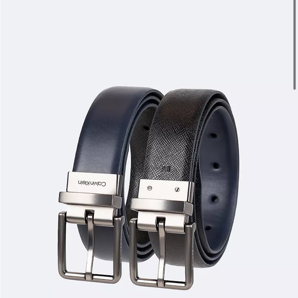 Calvin Klein Reversible Saffiano Leather Dress Belt